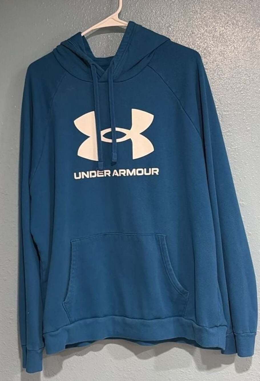 Under Armour Men's Rival Fleece Big Logo Pullover Hoodie, Blue